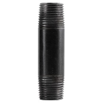 Black Welded Nipple, 1/2" x 2.5"