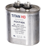 Titan HD Oval Run Capacitor, 40 MFD, 440/370V