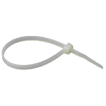 Nylon Wire Ties, White, 7", 100 pk